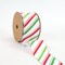 LaRibbons2 1/2" Wired Ribbon | "Holiday Striped" White/Red/Green | 10 Yard Roll